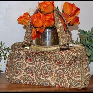 Vintage Italian Brocade Handmade Hobo Pocketbook